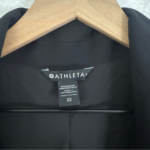 ATHLETA Endless Black Primatwill Stretch Tie Waist Blazer - Picture 9 of 9